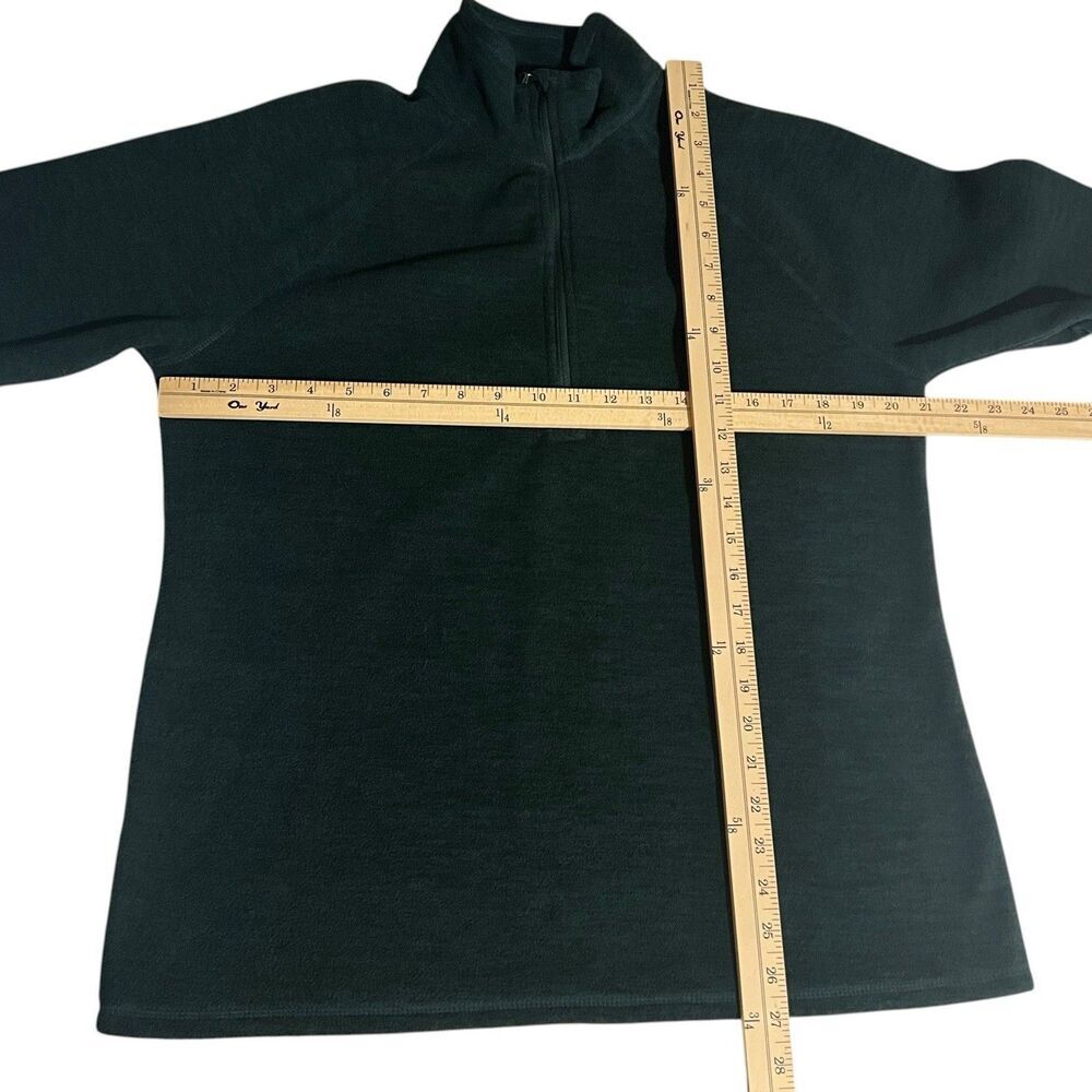Eddie Bauer Women's Quarter Zip Fleece Pullover Sweater Dark Green Size Large - Picture 5 of 8
